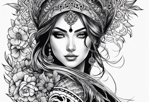 religous arm sleeve tattoo idea