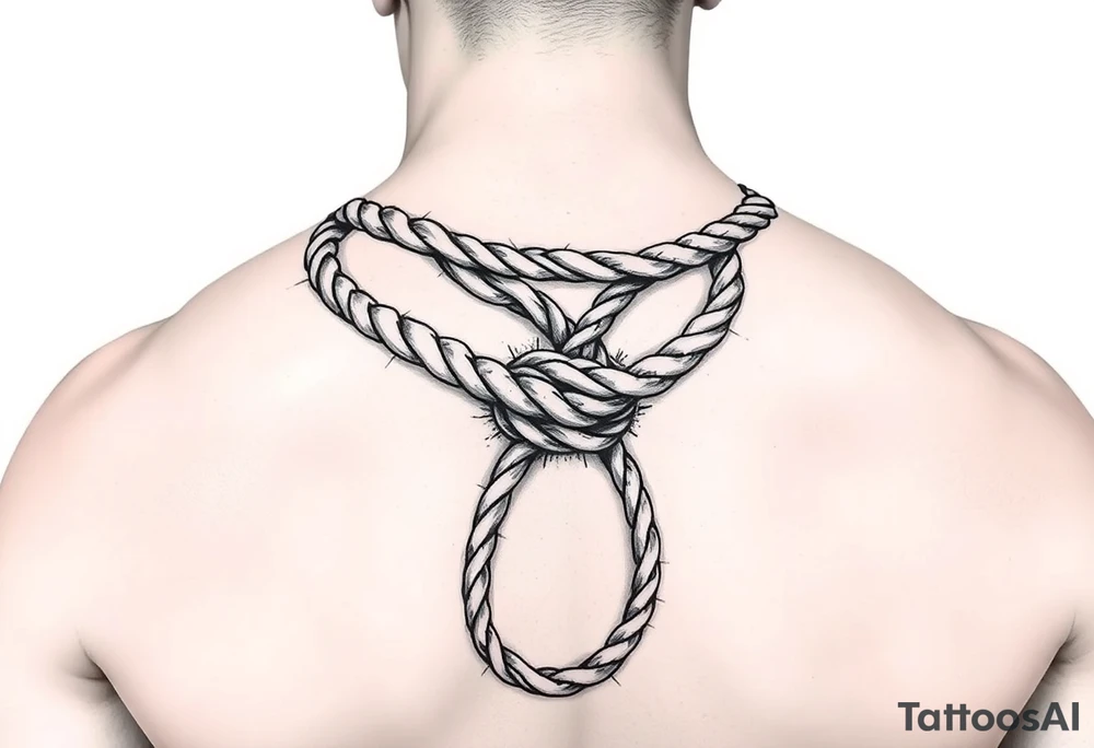 bdsm submissive bound by rope tattoo idea