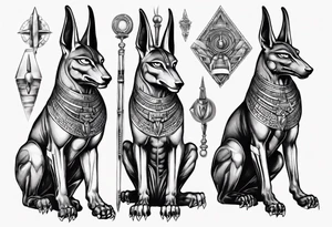 Anubis guidance tattoo idea