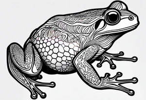 Rainbow flag frog tattoo idea
