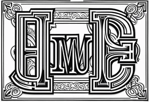 manning in monogram tattoo idea