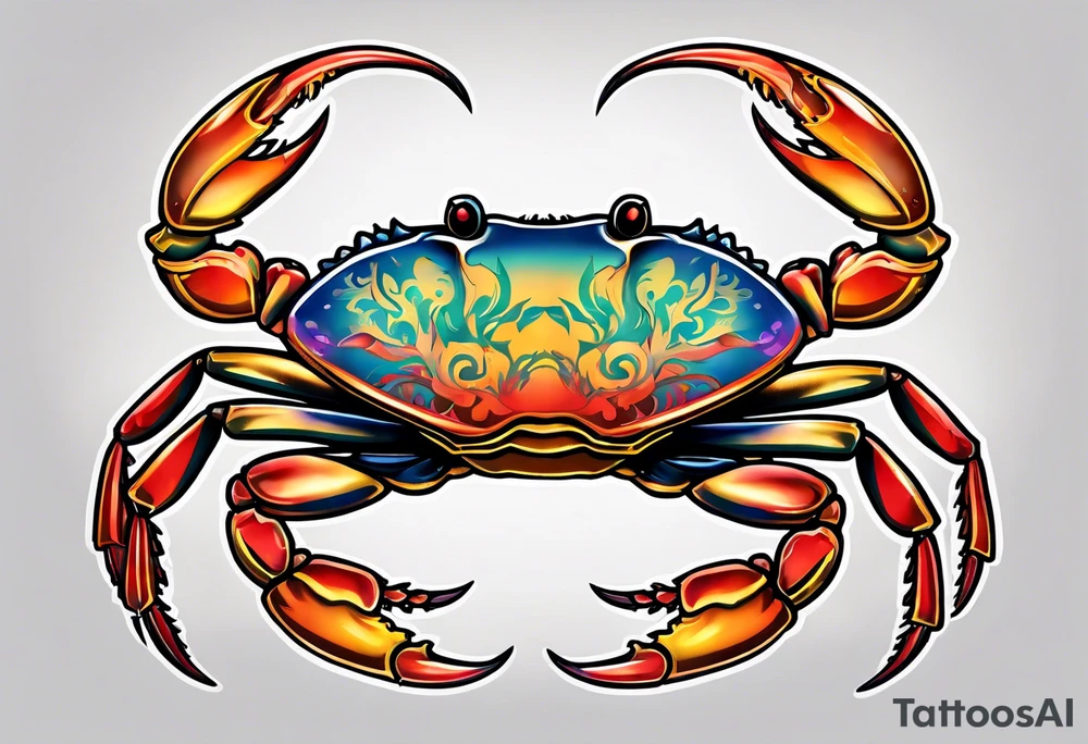 Crab con  69 nelle chele tattoo idea