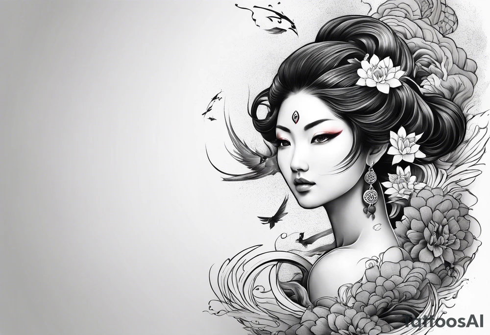 Reincarnation long forearm tattoo tattoo idea