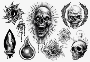 realistic poltergeist tattoo idea