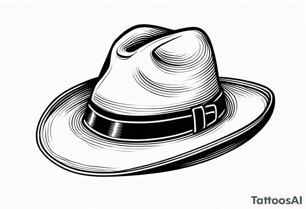 Cowboy hat tattoo idea