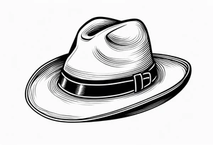 Cowboy hat tattoo idea