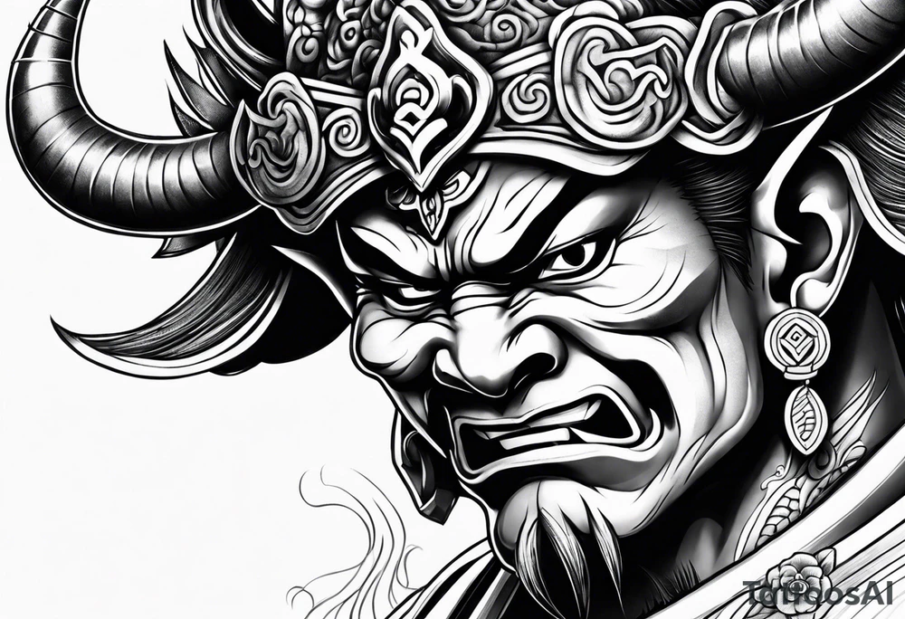 japanese oni tattoo idea
