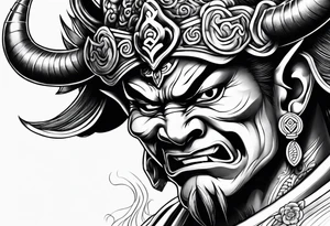 japanese oni tattoo idea