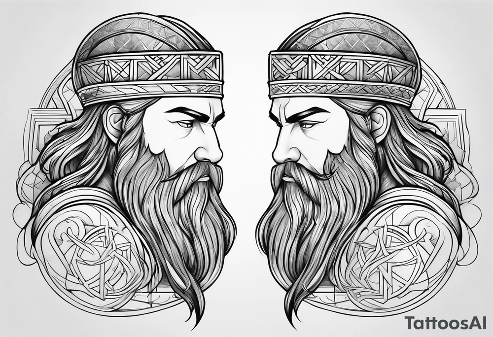 Norse mythology father daughter tattoo idea