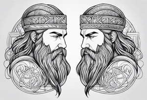 Norse mythology father daughter tattoo idea
