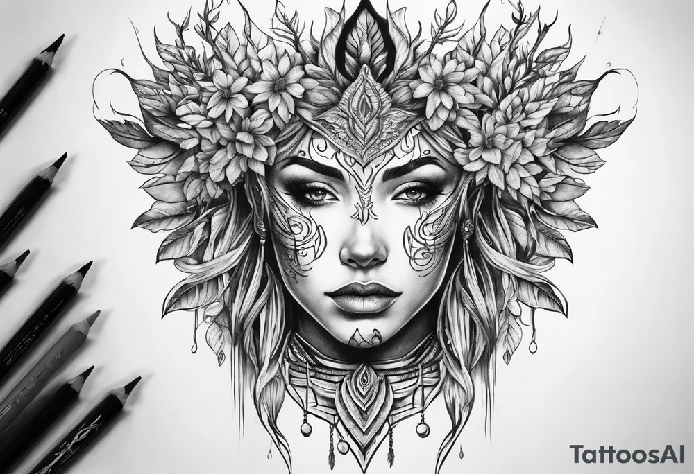 Nirnroot with long roots tattoo idea