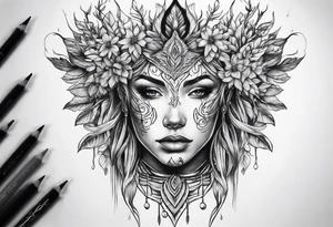 Nirnroot with long roots tattoo idea