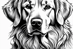 a golden retriever in a gi tattoo idea