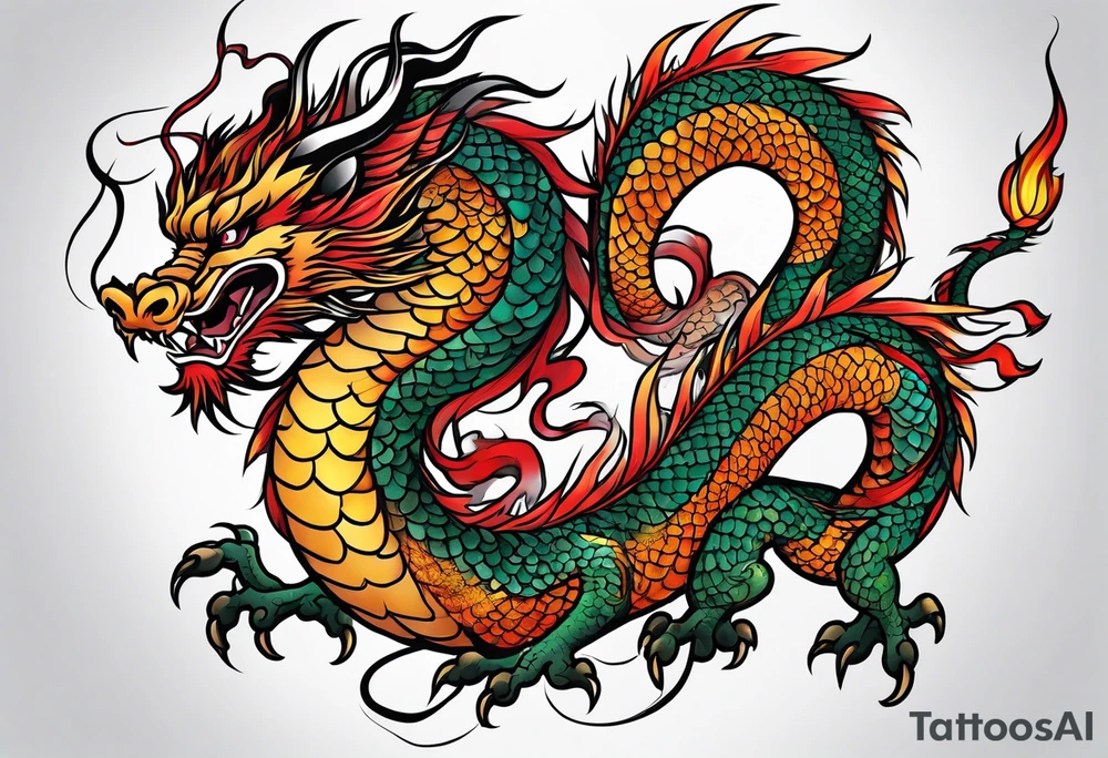 chinese dragon tattoo idea