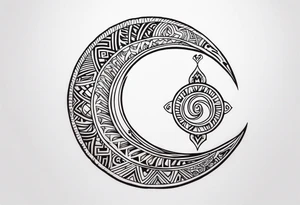 maori back and chest crescent design tattoo tattoo idea
