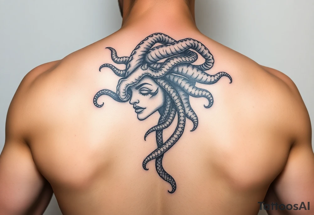 Side profile Medusa tattoo idea