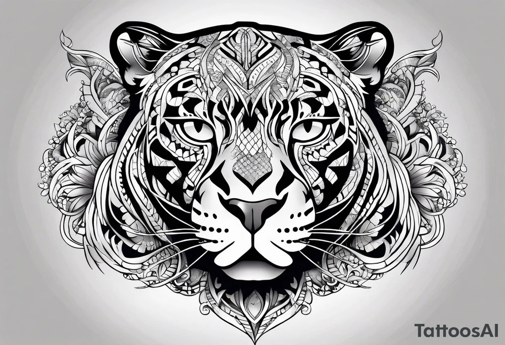 Jaguar body tattoo idea