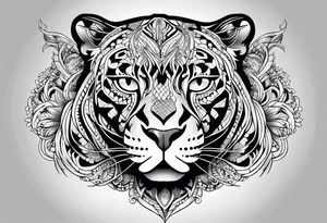 Jaguar body tattoo idea
