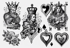 King of hearts tattoo idea