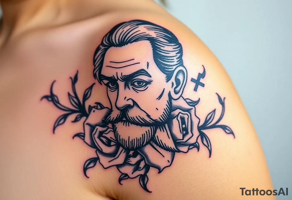 uma tatuagem que expresse a filosofia do bem e do mal de Nietzsche tattoo idea