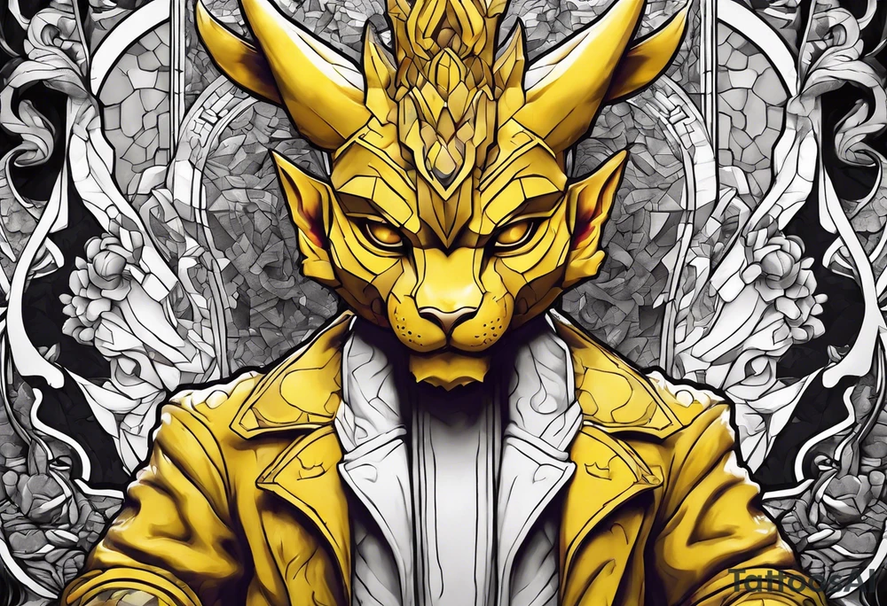 Alakazam statue tattoo idea