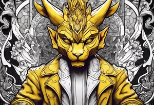 Alakazam statue tattoo idea