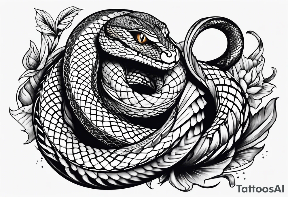 a snake tattoo idea