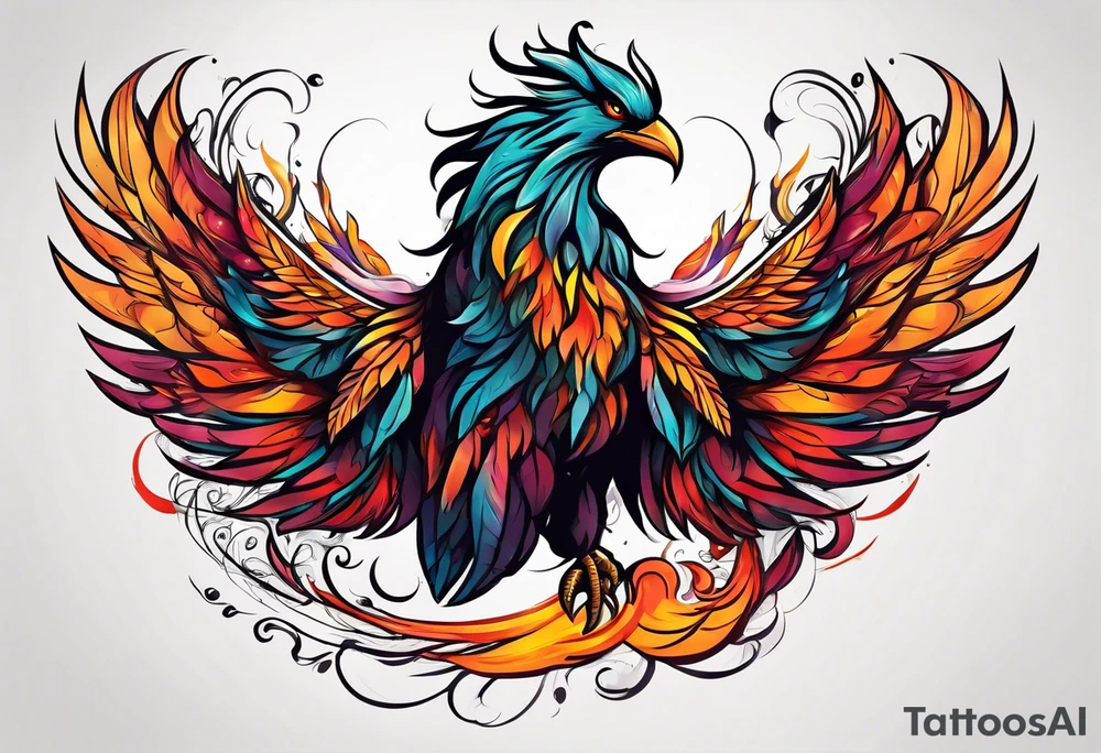 rising phoenix tattoo idea