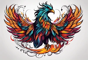 rising phoenix tattoo idea