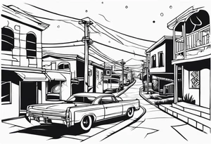 Chicano style scenary
city gangster tattoo idea