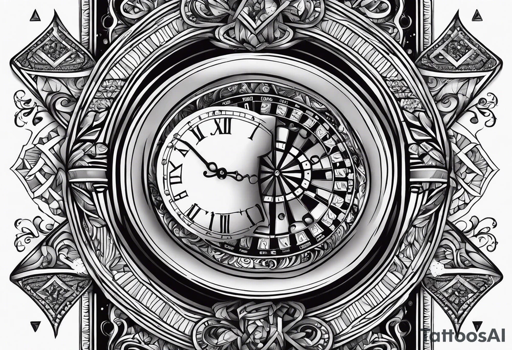 Life is a gamble arm sleeve tattoo idea