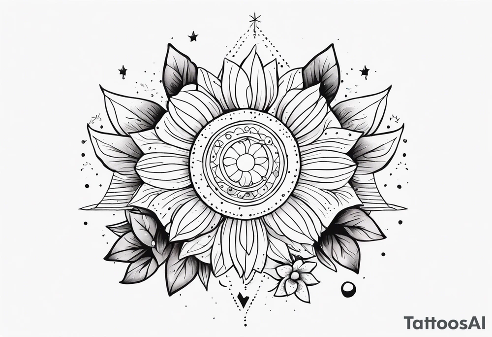 fine line with sun, stars, floral, dots, cactus
. Sternum tattoo tattoo idea