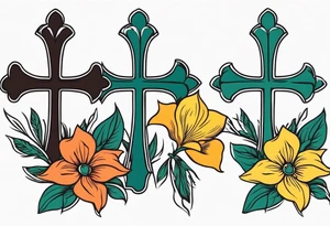 three crosses


vintage flowers
old school vintage simple traditional design 



bold color simple tattoo idea