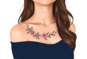 Floral garland tattoo idea