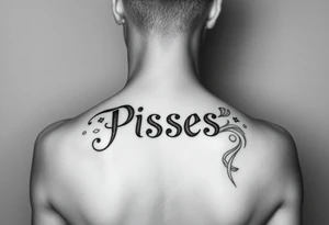 From the word “Pisces” around the word female characteristics of the zodiac unique and girl looking tattoo idea