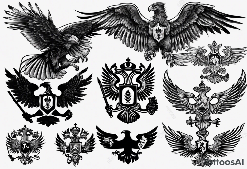 russian eagle tattoo idea