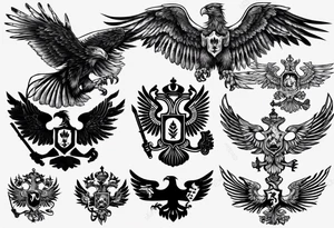 russian eagle tattoo idea