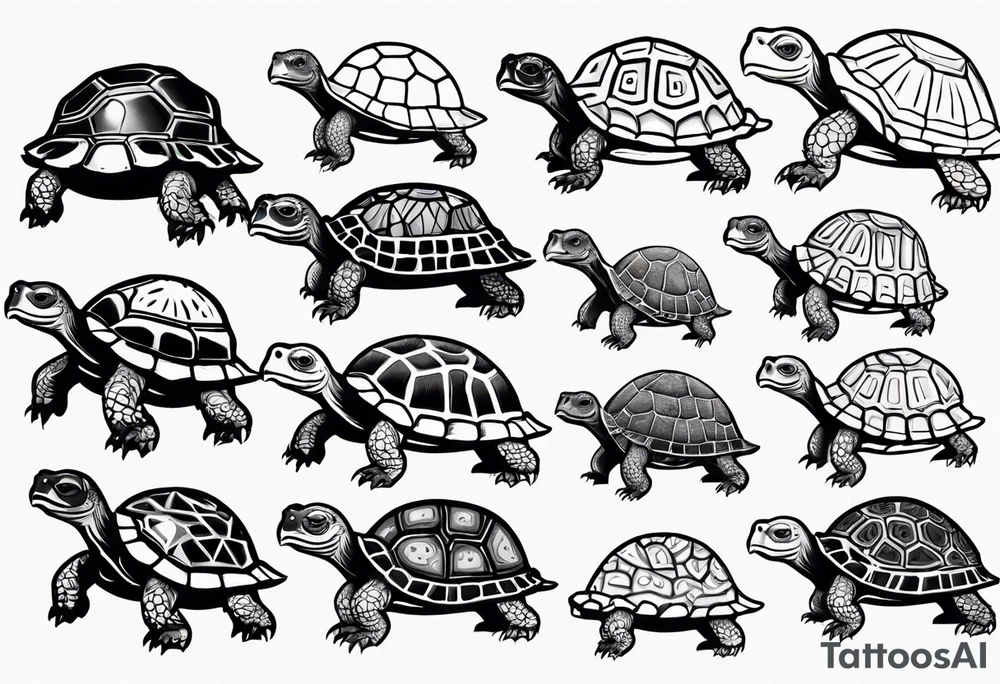 Slow tortoise tattoo idea