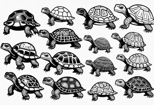 Slow tortoise tattoo idea