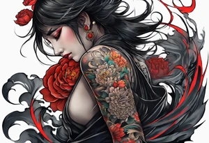 overcoming inner demons 
suffering and finding light through the darkness
self-respect
two sleeves tattoo idea