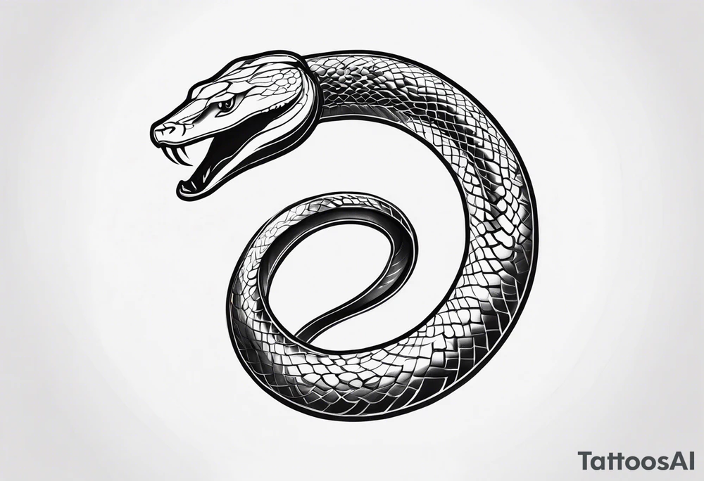 cut snake tattoo idea
