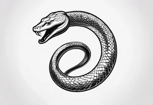cut snake tattoo idea
