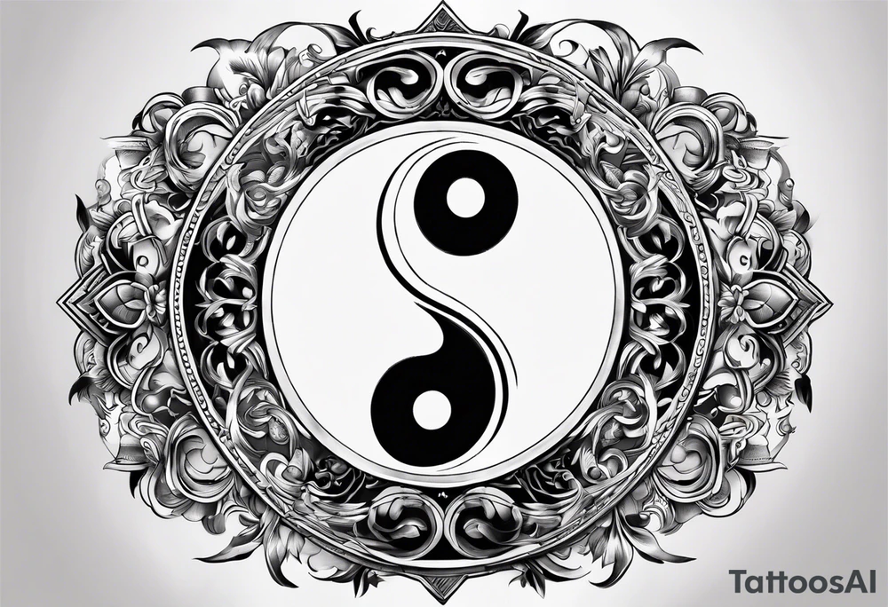 simbolo de ying yang con el infinito tattoo idea
