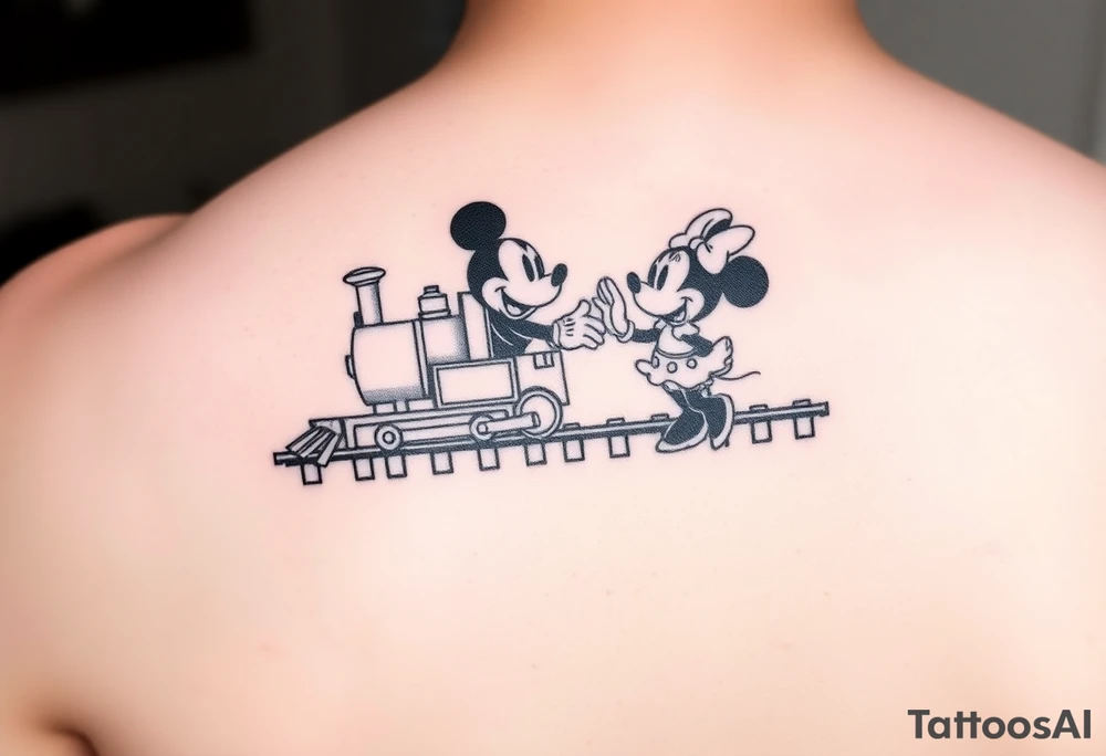 Mickey and Minnie's Runaway Railroad tattoo idea
