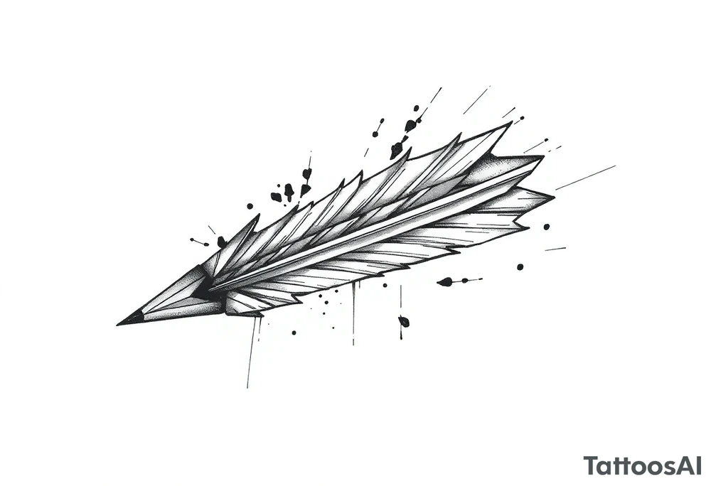 one arrow the look down tattoo idea
