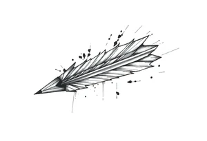 one arrow the look down tattoo idea