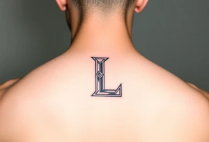 Powerful light with the letter L tattoo idea