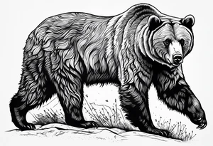 Large Grizzly Bear tattoo idea