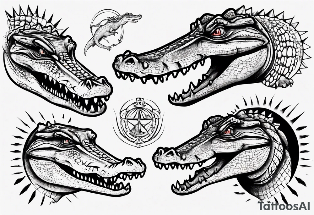 crocodile tattoo idea