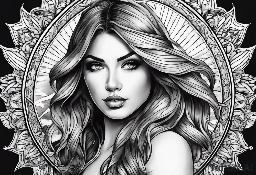 sun rays tattoo idea